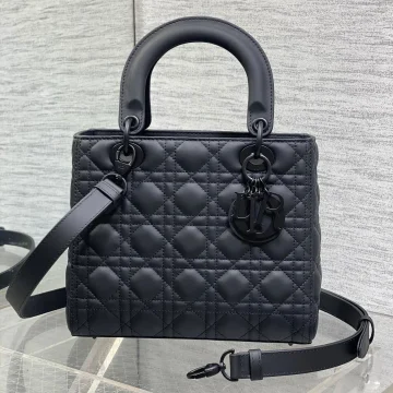 Dior Medium Lady Bag in Matte Black product photo
