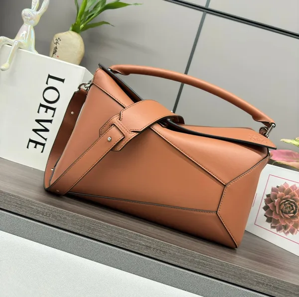 Loewe Puzzle Edge bag in tan calfskin product photo