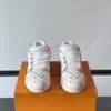 Louis Vuitton Men White Leather Multicolor Monogram Sneakers product view 2