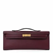 Hermès Kelly Clutch Burgundy product view 1