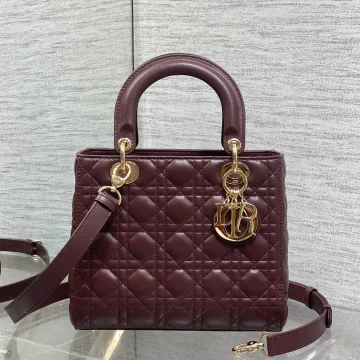 Dior Small Lady Dior bag in Burgundy product photo