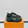 Louis Vuitton Men Black Leather Sneakers product view 1