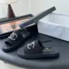 Chanel Women Black Fabric Logo Embellished Sandals product view 2