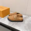 Louis Vuitton Women Brown Suede Mules product view 5