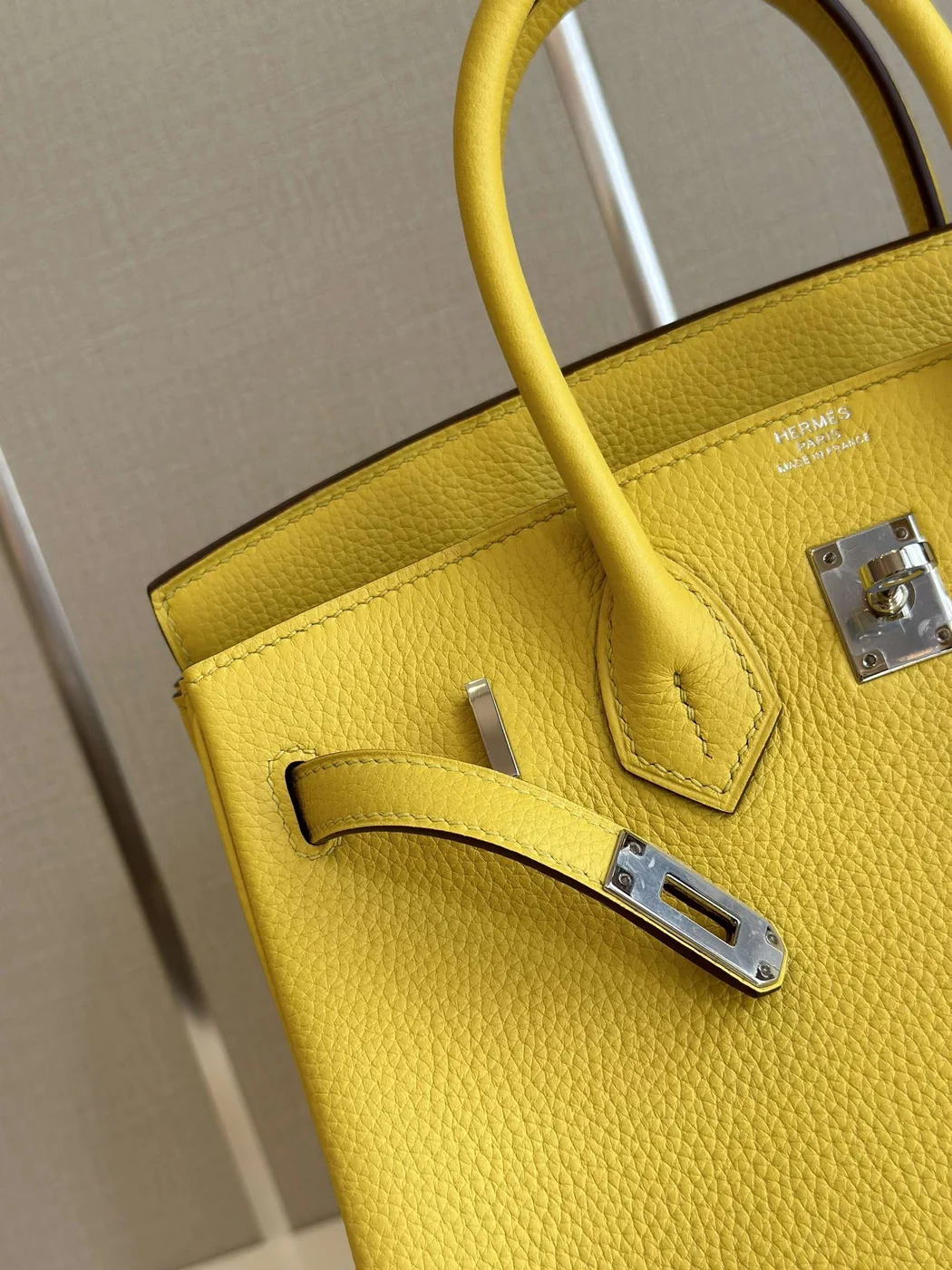 Hermès Birkin Phw Da Togo Yellow Handbags 25 cm product view 3
