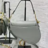 Dior Saddle Bag in Stone Gray Gold Hardware product view 3