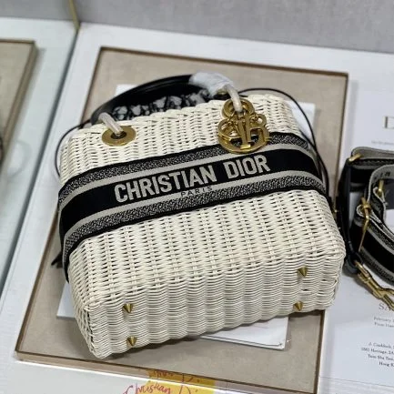 Dior Lady Wicker Bag — Black Trim product view 4