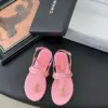 Chanel Women Pink Leather Sandals product view 1