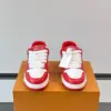 Louis Vuitton Men Red White Leather Sneakers product view 2