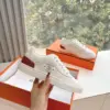 Hermès Women White Low-Top Sneakers — Plain Lace-Up Style product view 4