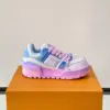 Louis Vuitton Chunky Low-Top Sneakers Pink, Light Blue and White product view 6