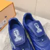 Louis Vuitton Women Blue Leather Sneakers product view 2