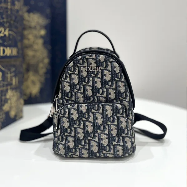 Dior Mini High-End Bag – Oblique Pattern Fabric (24x10x16cm) product photo