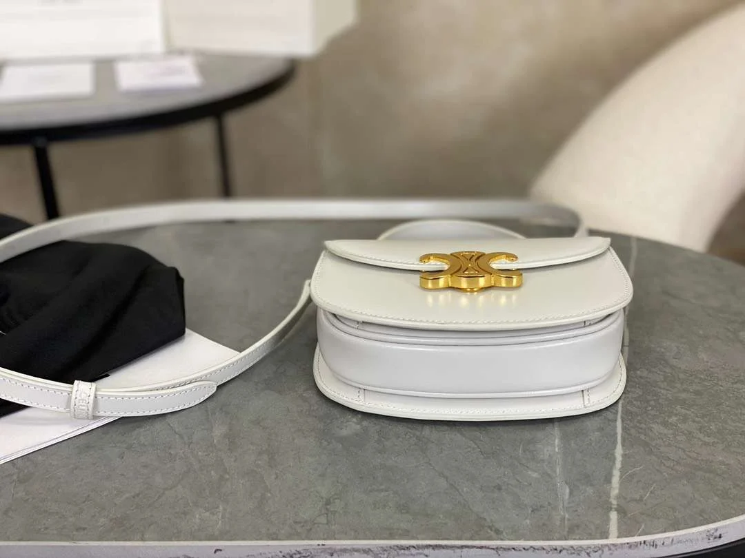Celine Handle White Smooth Leather 15.5× .5x5cm Bag product view 5