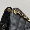 Chanel 25 Small Black Caviar Leather Gold Hardware Bag product view 5