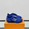 Louis Vuitton Men Blue Leather Sneakers product view 1