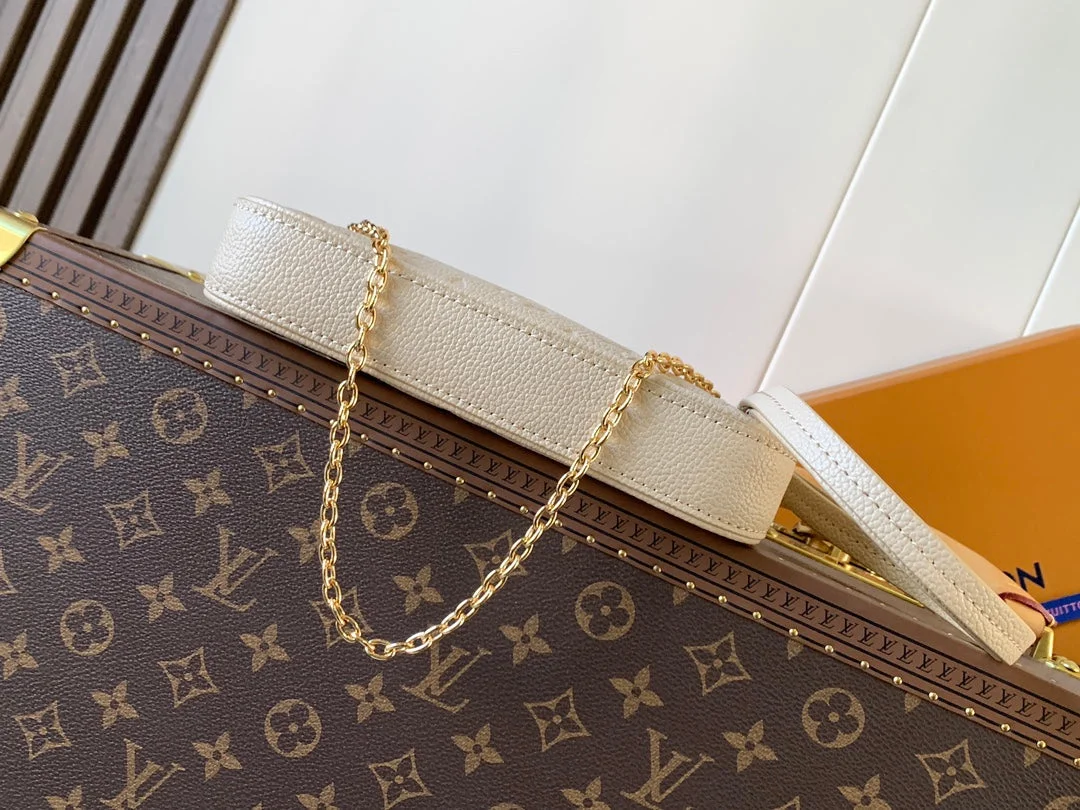 Louis Vuitton Easy Pouch On Strap 19 In Beige Monogram Empreinte Leather product view 5