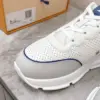 Louis Vuitton Women White Leather Sneakers With Blue Accents product view 2