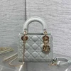 Dior Mini Lady Dior Bag in opaline gray product view 1