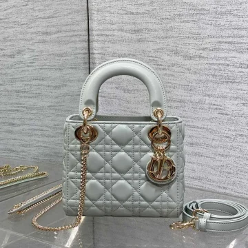 Dior Mini Lady Dior Bag in opaline gray product photo