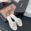 Chanel Women Beige Tweed Slides product view 6