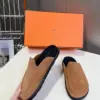 Hermès Women Tan Suede Slippers product view 3