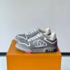 Louis Vuitton Men Grey White Leather Sneakers product view 3