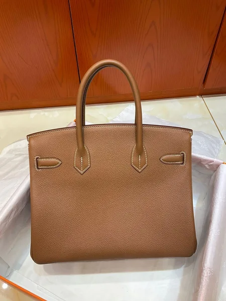 Hermès Brikin 30 Gold with Silver Hardware Bag product view 2