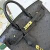 Hermès Birkin 25 Black Ostrich Leather Gold Hardware Bag product view 4