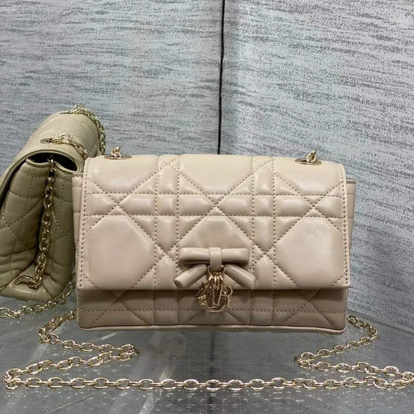 Dior My Dior Mini Bag in Beige Cannage Lambskin product photo