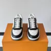 Louis Vuitton Men Black and White Sneakers — Checkered Side Panels product view 2