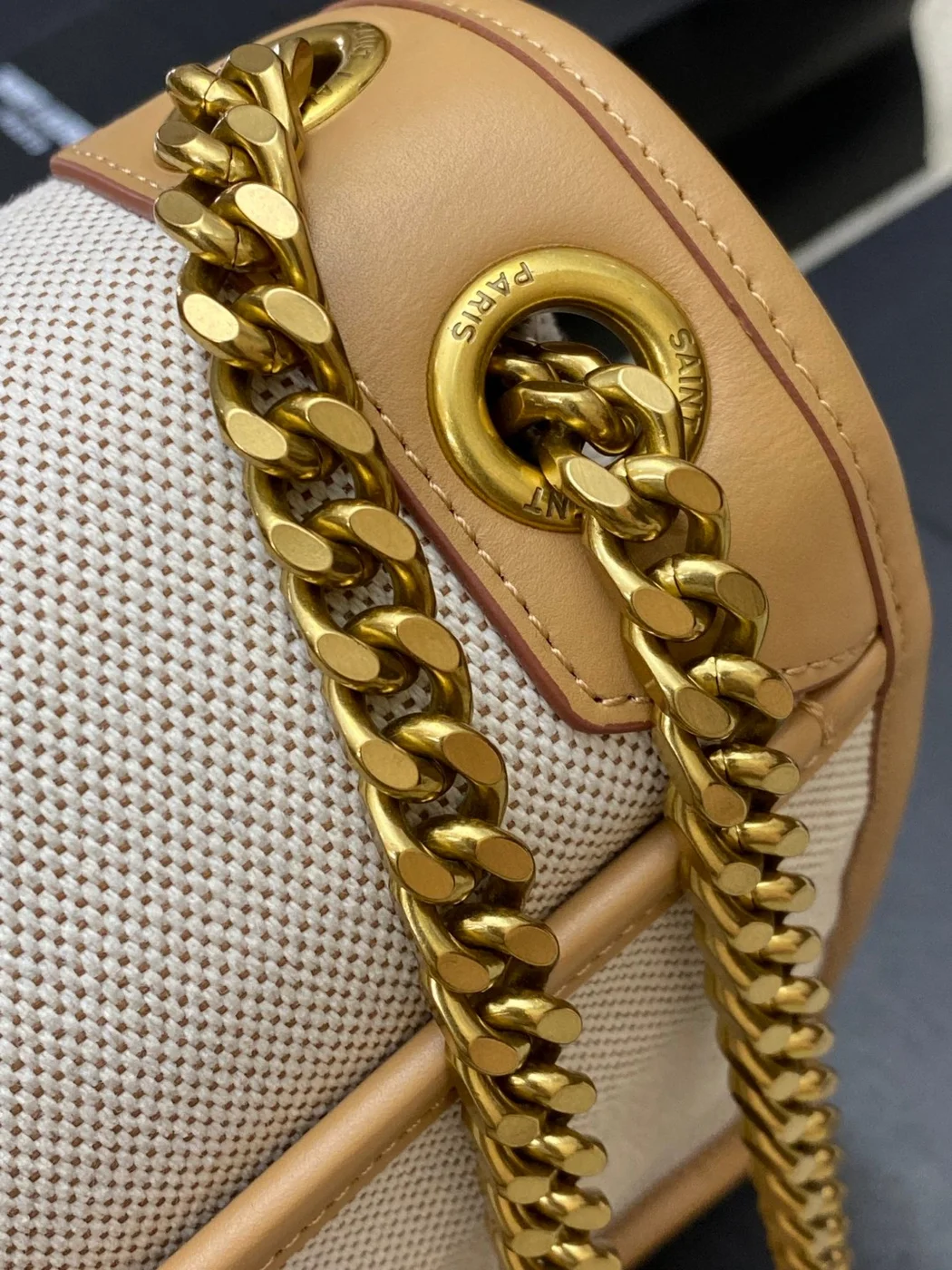 Saint Laurent Yves Niki Bag Natural Canvas product view 4