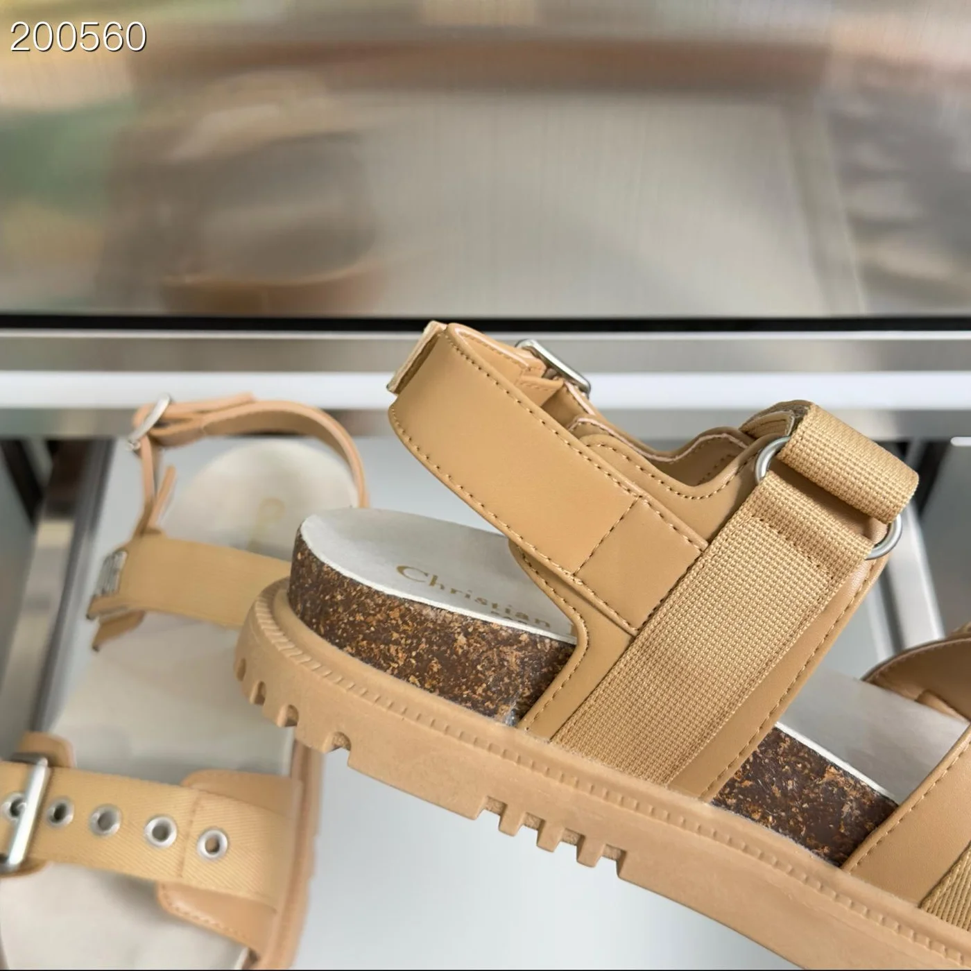 Dior Act Sandals — Tan product view 3
