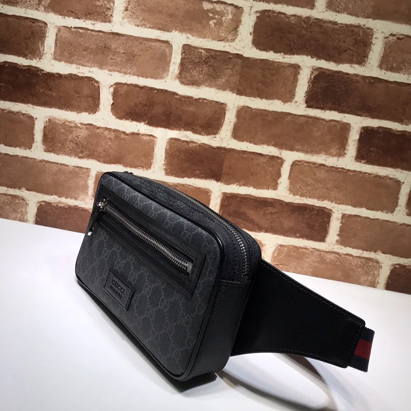 Gucci GG Supreme Black Belt Bag Black product view 5