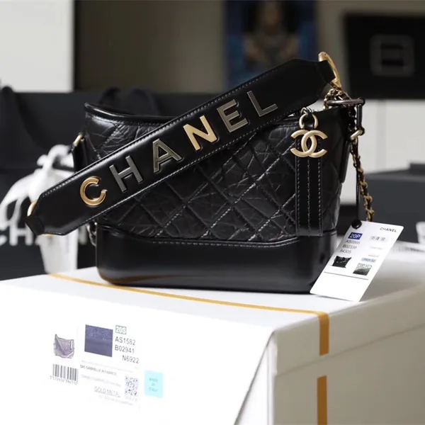 Chanel Gabrielle Handbag With Gold Lock Full Box Woman’s 20 cm product photo