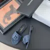 Chanel Women Blue Denim Mules Flats product view 3