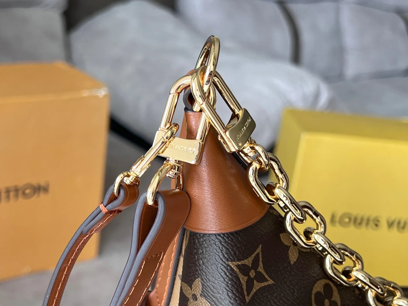 Louis Vuitton 25S Loop Hobo 38 In Brown Monogram Coated Canvas Gold Hardware Bag product view 6