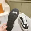 Louis Vuitton Women Black and White Sneakers — Round-Toe Low-Top Style product view 2