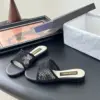 Chanel Women Black Mesh Slide Sandals product view 2