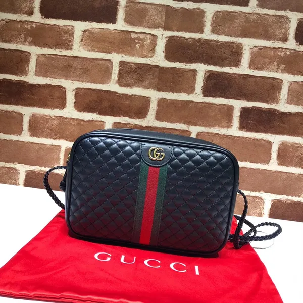 Gucci Black Mini Trapuntata Crossbody Bag Leather product photo