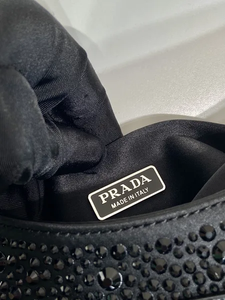 Prada Cleo crystal-embellished Shoulder Bag product view 6