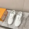 Louis Vuitton Women White Leather Sneakers — Outlined LV Side Detail product view 2