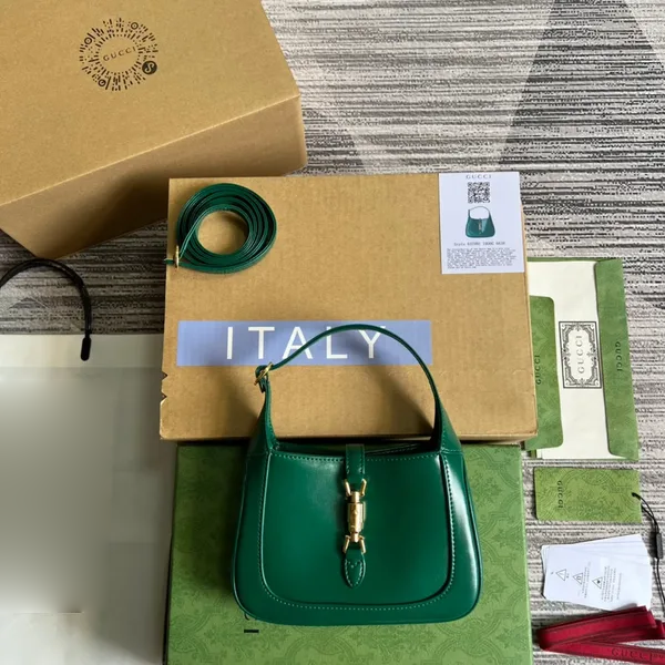 Gucci Jackie Mini 19 Shoulder Bag In Green Forest Calfskin product photo