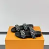 Louis Vuitton Men Black Multicolor Canvas Straps Sandals product view 3