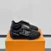Louis Vuitton Men Sneakers — Black with Outlined LV Detail product view 1