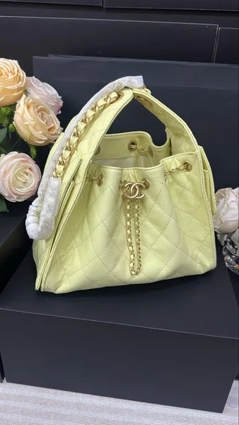 Chanel 25 Handbag 30 In Yellow Cavier Gold Hardware product photo
