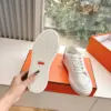 Hermès Women White Low-Top Sneakers — Plain Lace-Up Style product view 2