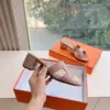 Hermès Women Pink Suede Crystal-Embellished Mules product view 5