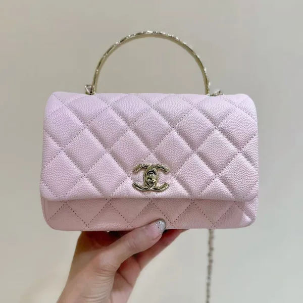 Chanel 25S Coco Crush Handle 18 In Pink Gold Hardware Bag product photo