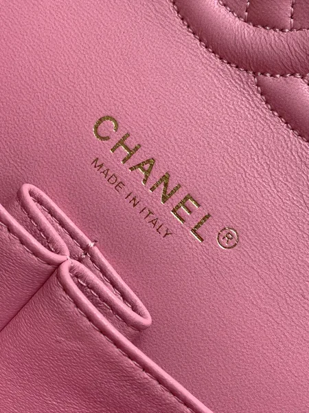 Chanel Cc Medium 25 Classic Bag In Light Pink Mix Black Wool Tweed product view 8